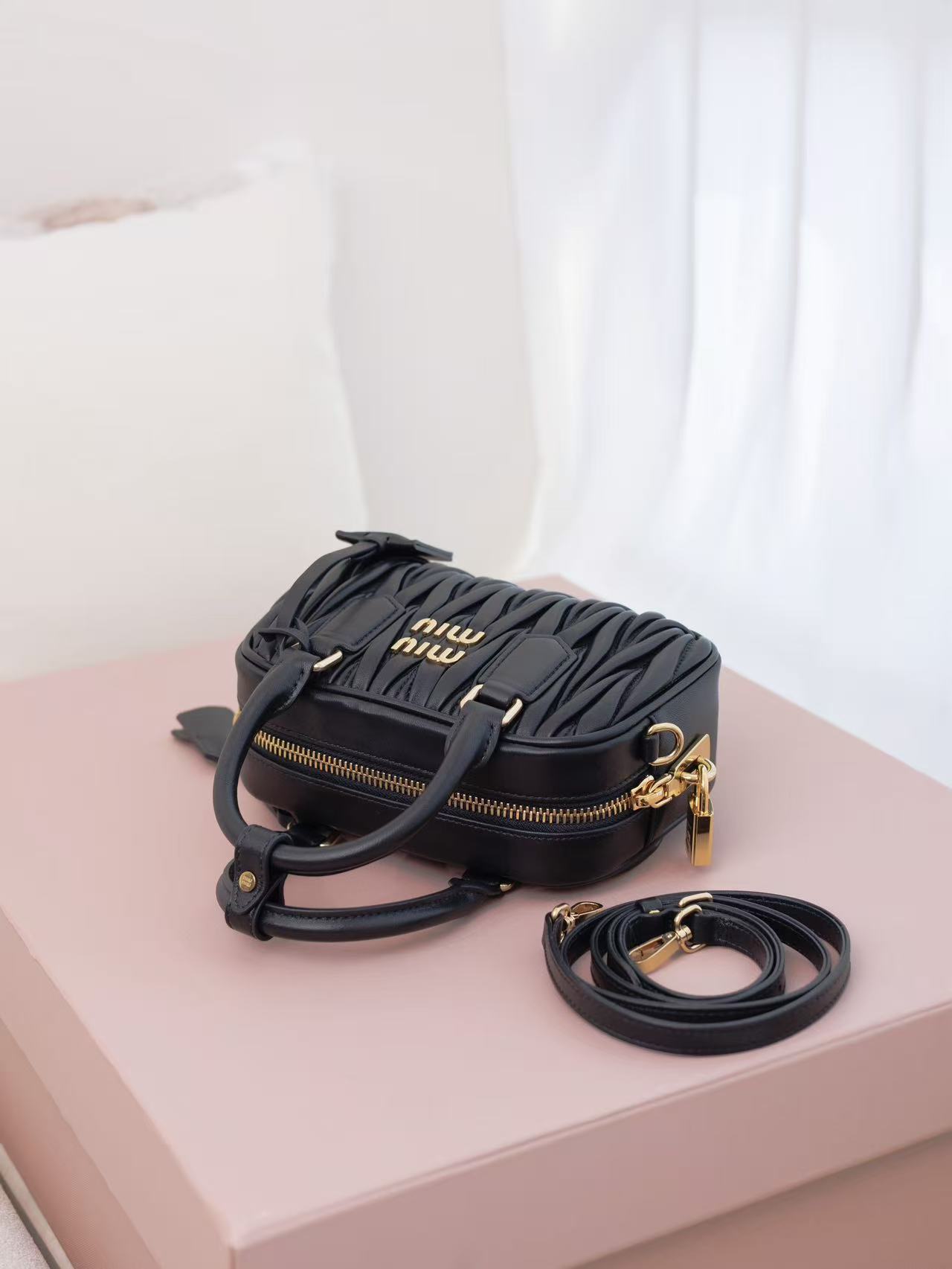 Miu Miu Arcadie Matelasse Nappa Leather Bag - Image 5