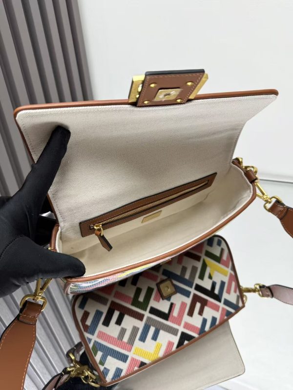 Fendi Baguette Multicolour Canvas Bag
