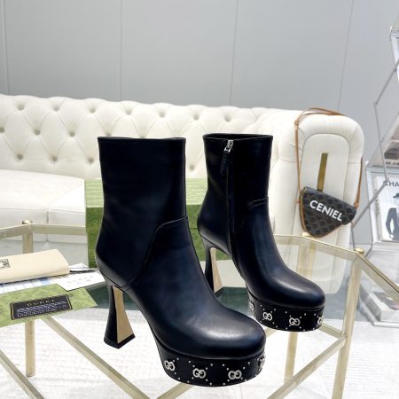Gucci Janaya Chunky-Heeled Boots - Image 2