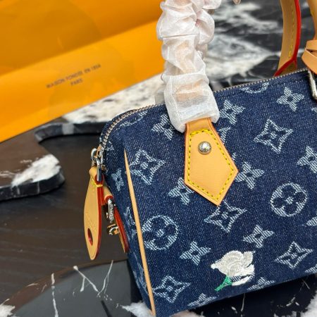 LV Denim Pillow Bag - Image 3