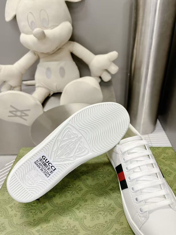 Gucci Ace Sneaker White Leather With Bee