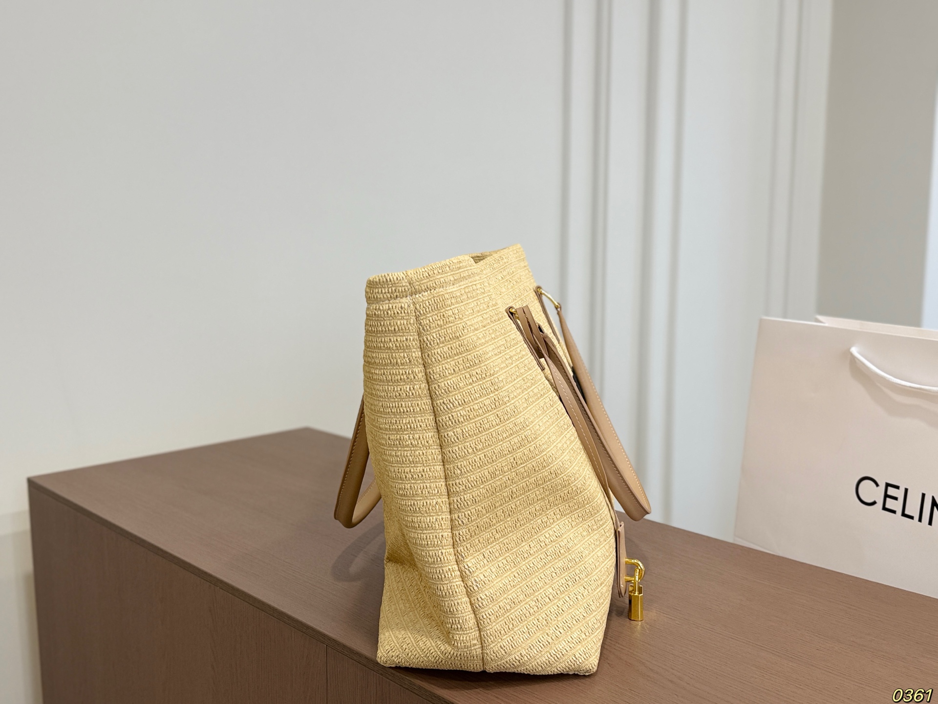 Céline Straw Tote Bag - Image 7