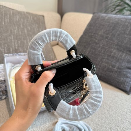 Dior Mini Lady Bag - Lacquered Calfskin - Image 7