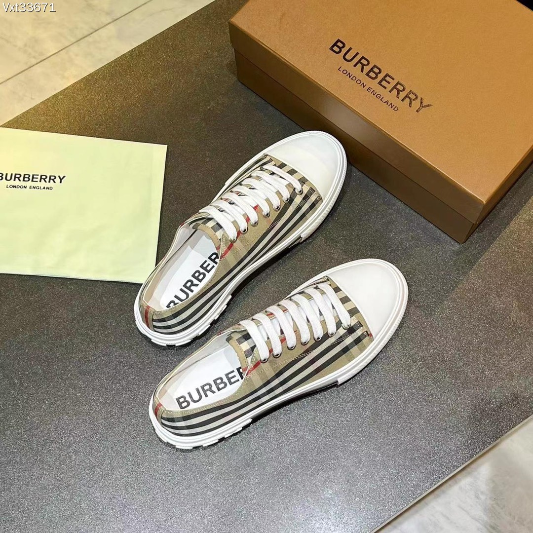 Burberry Men's Jack Check Low Top Tennis Sneakers - Image 5