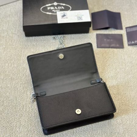 Prada Flap Card Holder with Chain - Image 6