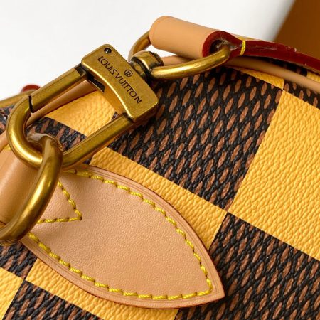 LV Damier Pop Speedy Bandoulière 25 Bag Jaune Mat - Image 8