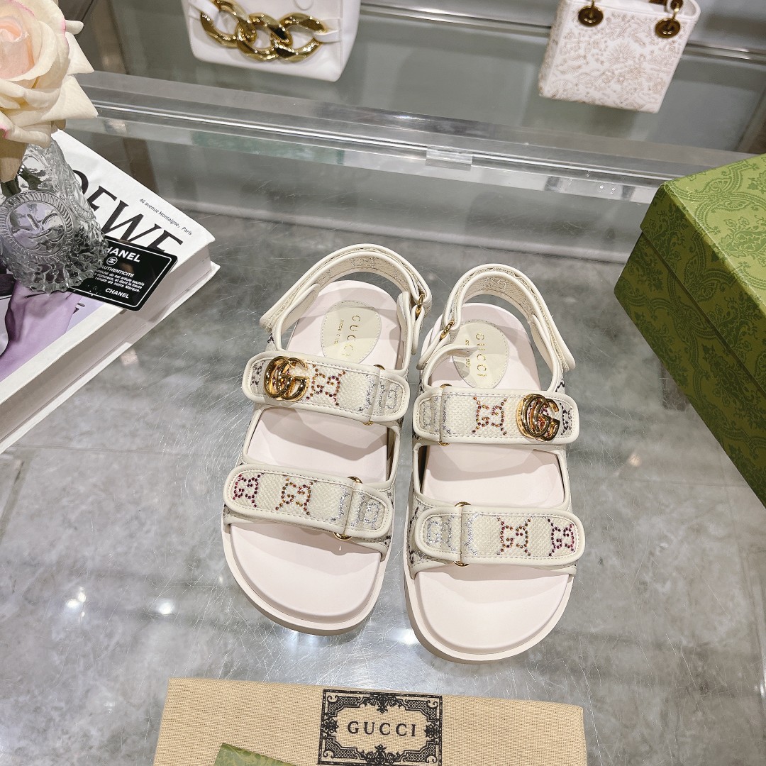 Gucci Double G Sandals - Image 1