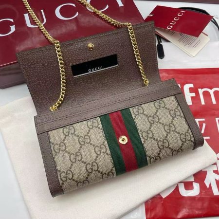 Gucci Ophidia Wallet on Chain in Beige - Image 2