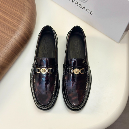 Versace Black Leather Medusa 95 Loafers - Image 1