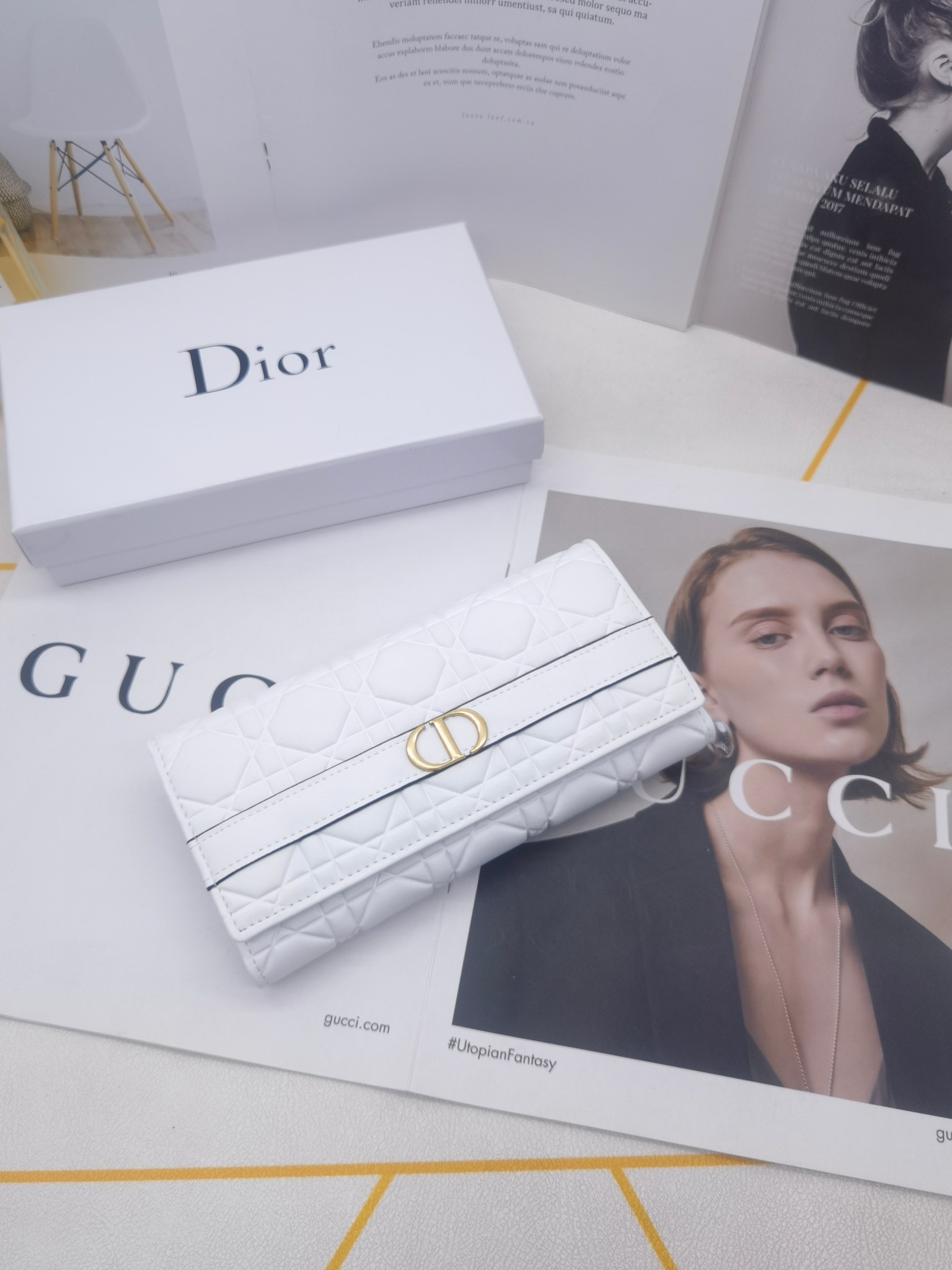 Dior Quilted Leather Long Wallet - Image 2