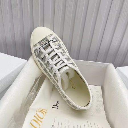 Dior Walk'n'Dior Sneaker Stone Gray Oblique Embroidered Cotton - Image 10