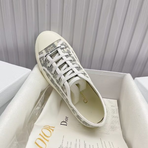 Dior Walk'n'Dior Sneaker Stone Gray Oblique Embroidered Cotton