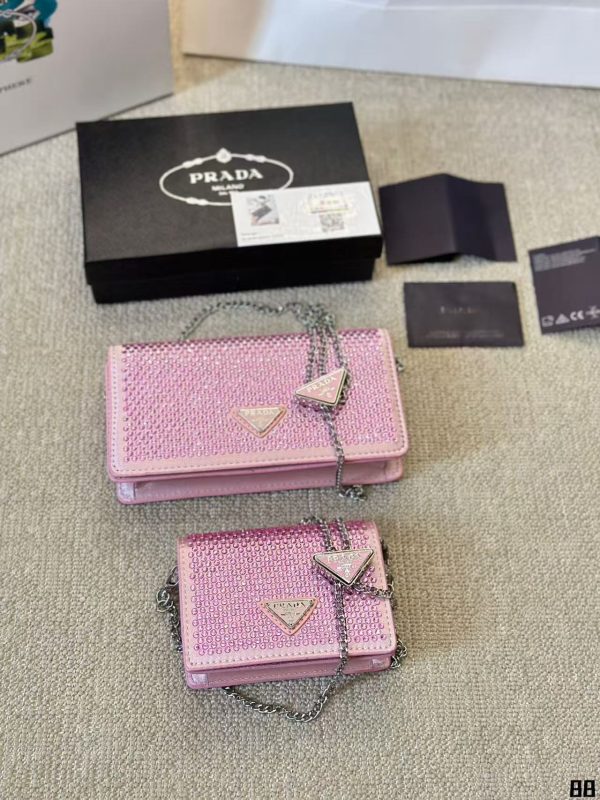 Prada crystal flap bag