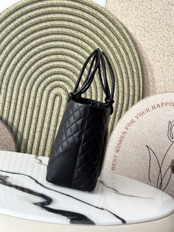 Chanel Vintage Black Cambon Ohanel Tote Bag