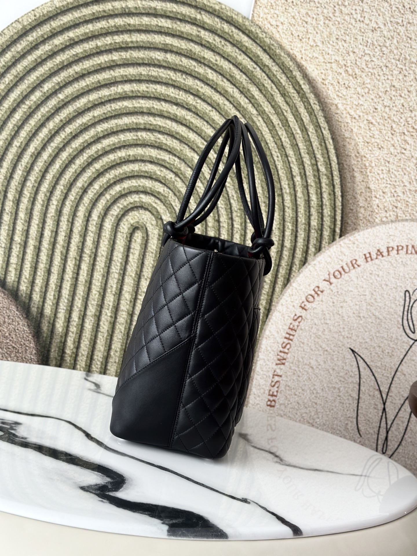 Chanel Vintage Black Cambon Ohanel Tote Bag - Image 2