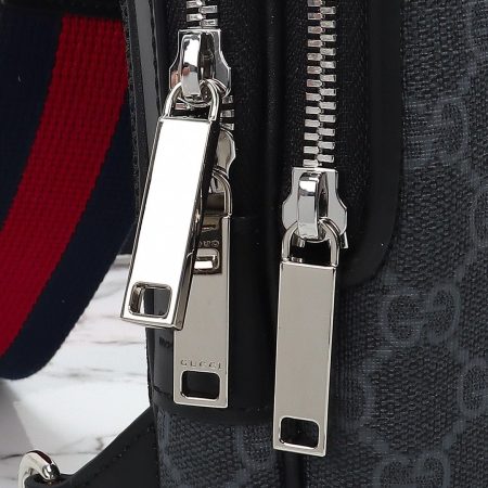 Gucci GG Black Small Slingbag in black GG Supreme - Image 4