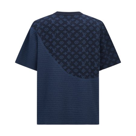 LV Graphic Jacquard Short-Sleeved Crewneck - Men - Ready-to-wear - Image 2