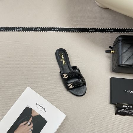 Chanel 26P Double C Diamond Buckle Velcro Slippers - Image 7