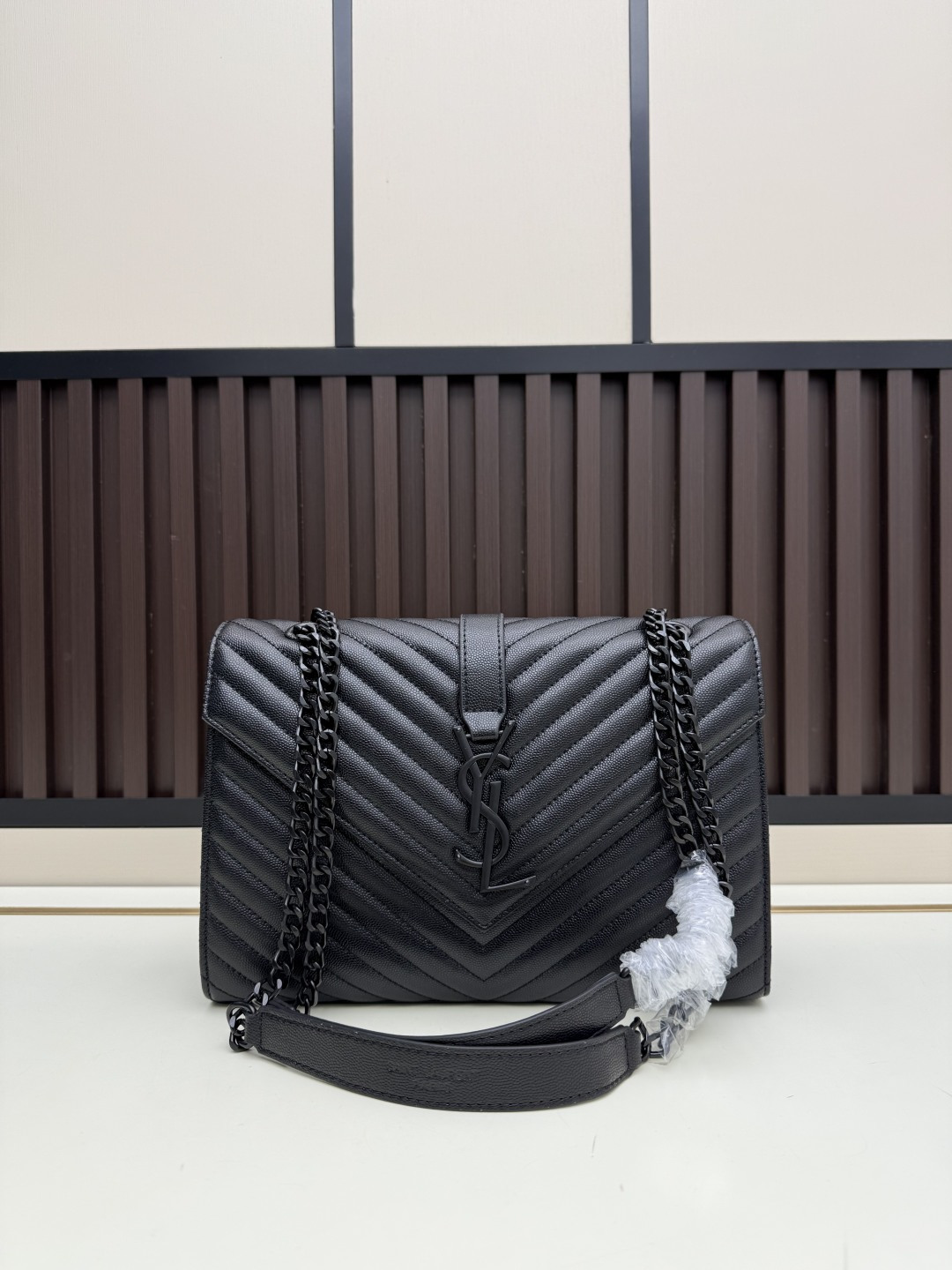YSL Caviar Black Quilted Handbag - Image 1