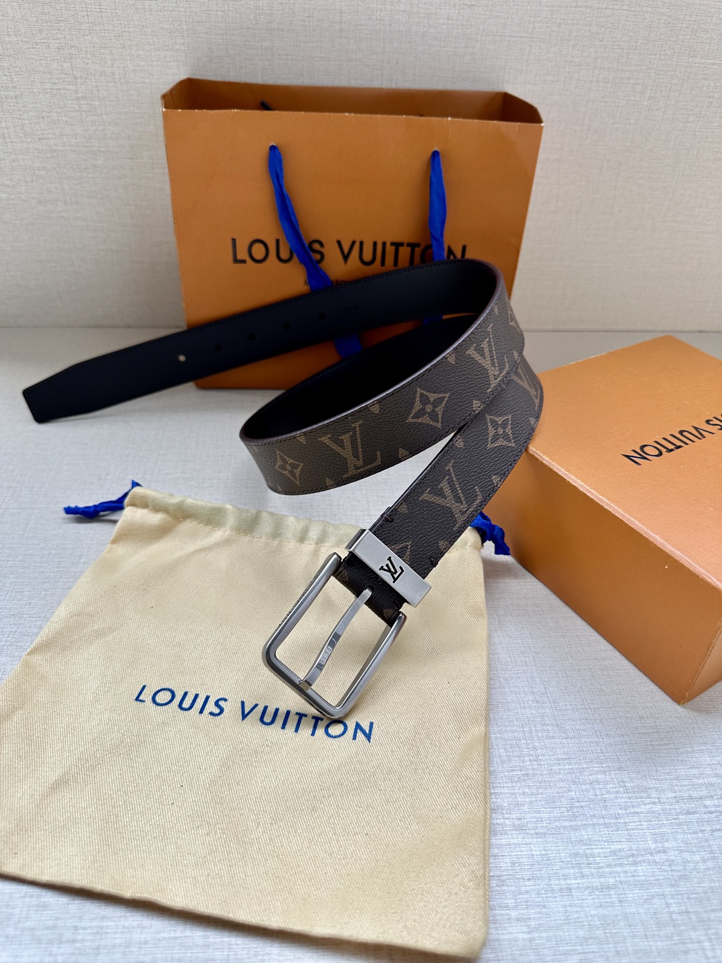LV Saint Germain Monogram Eclipse 35mm Belt - Image 7