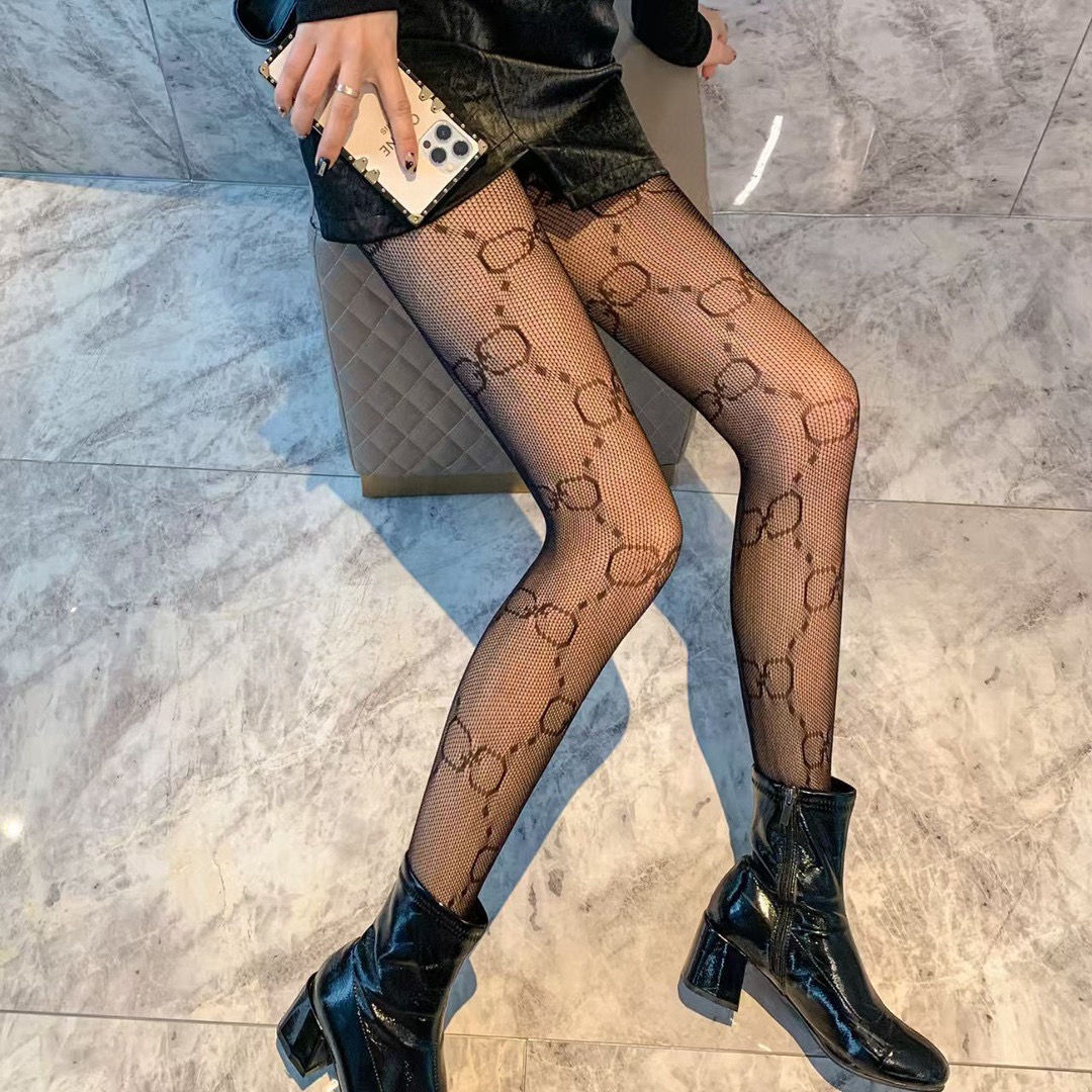 Gucci Big G Letter Fishnet Socks - Image 1