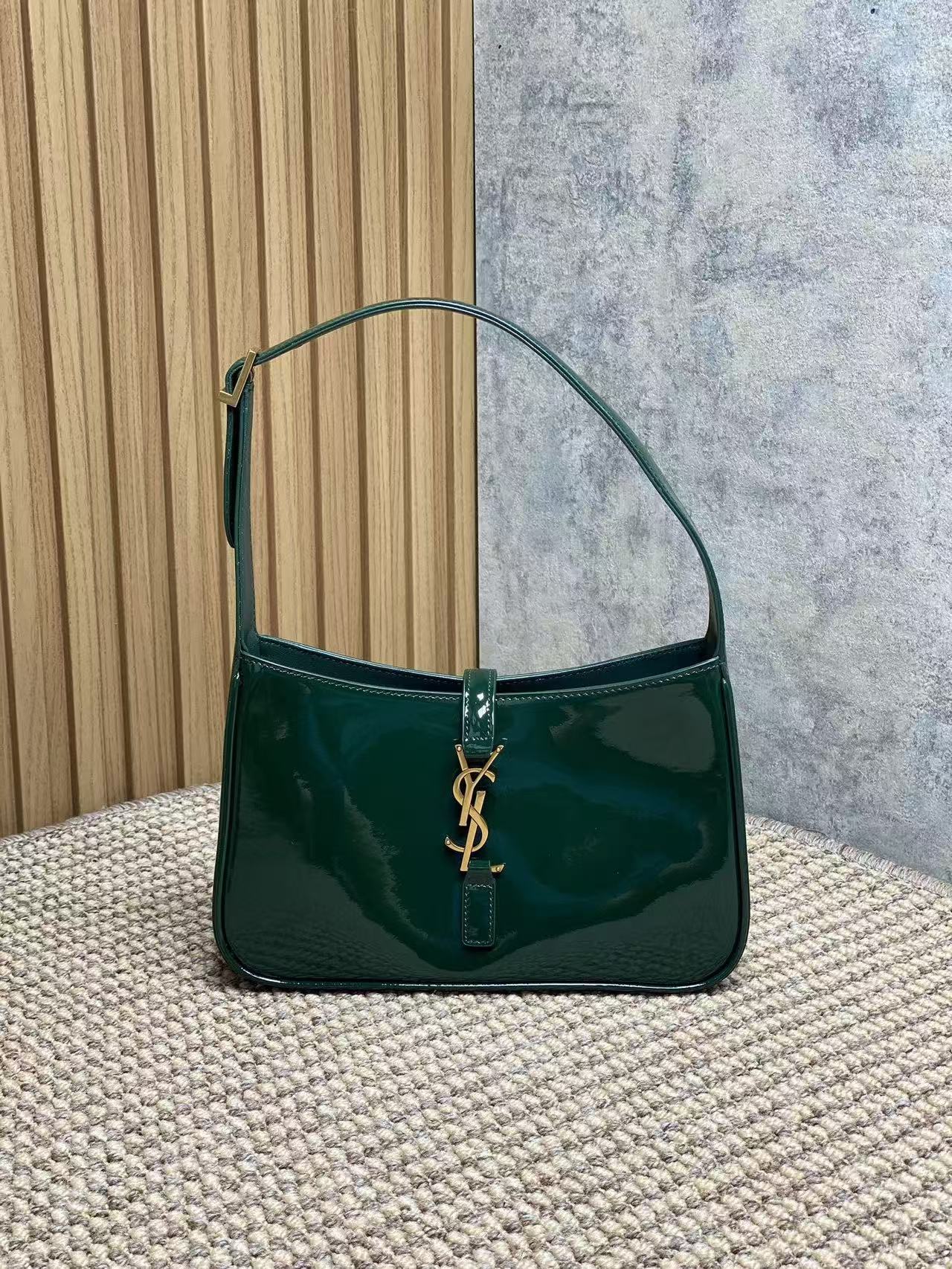YSL New Lacquered Leather Underarm Bag - Image 1