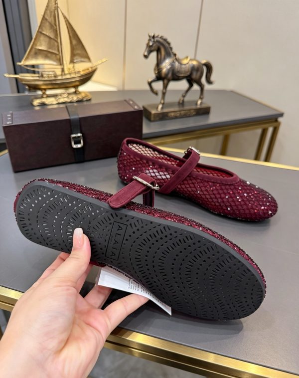 Alaya Flat Ballet Tulle Shoes with Rhinestone Accents