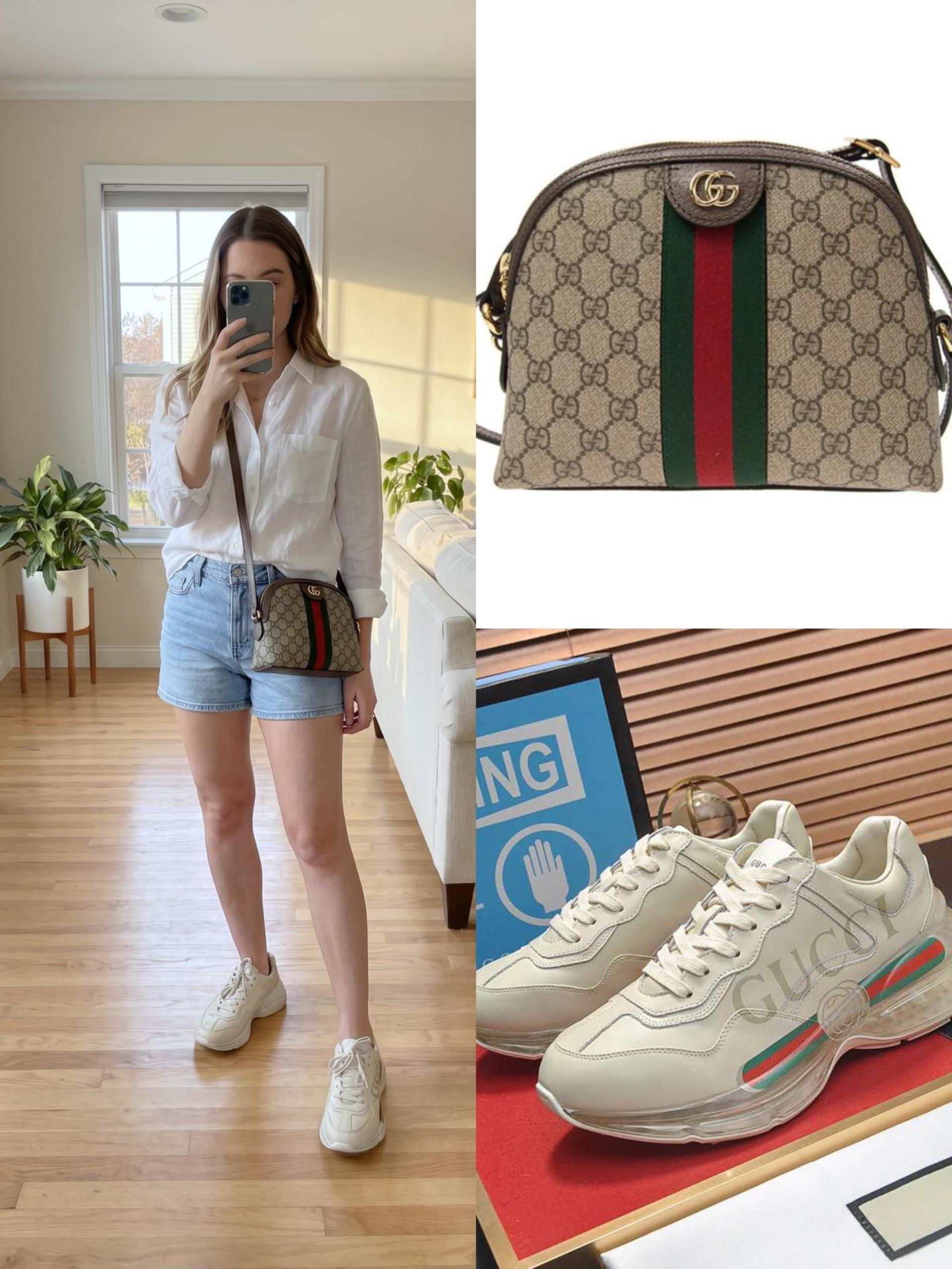 Gucci Shoes & Bag Set - Image 1
