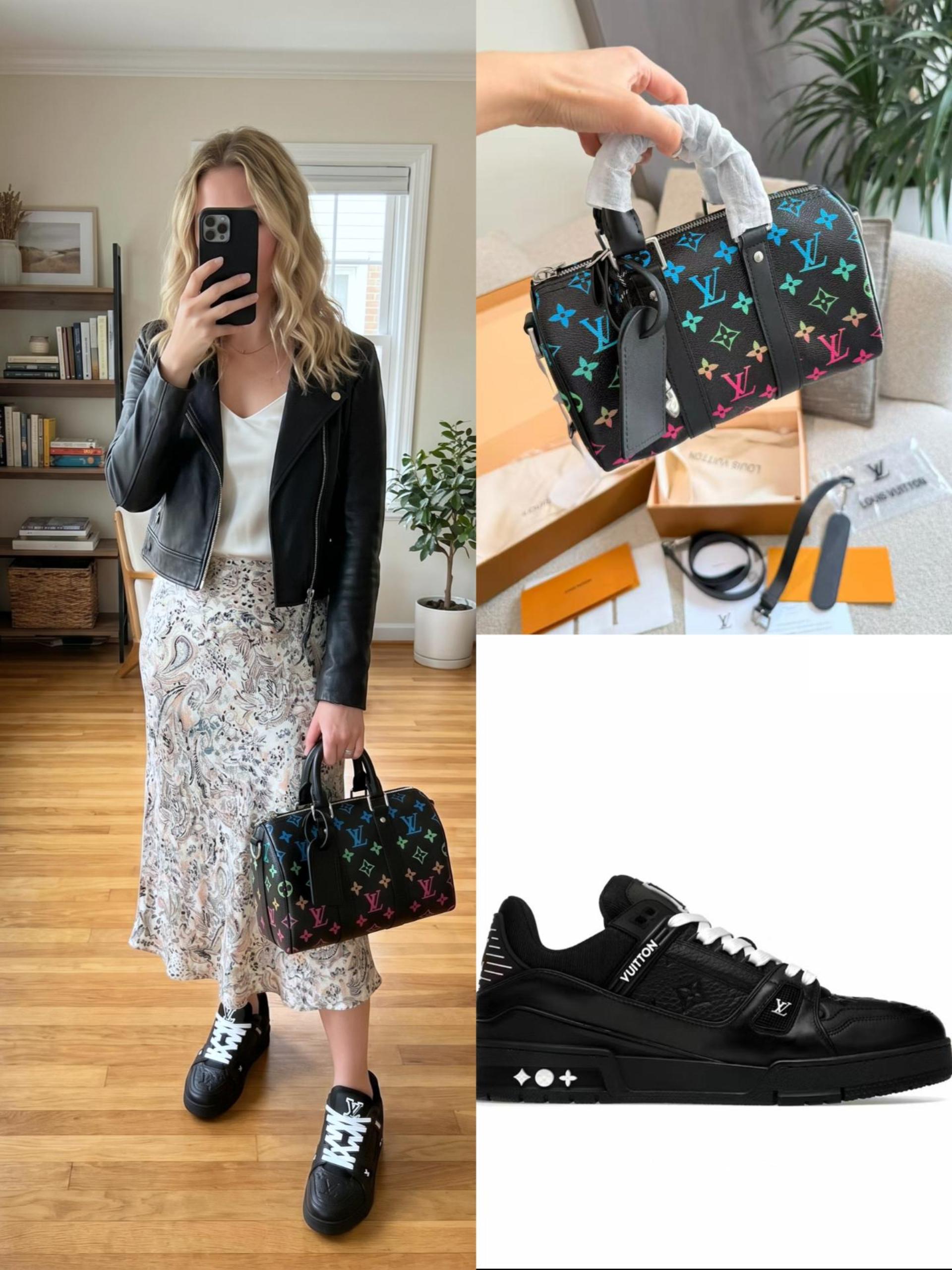 LV Shoes & Bag Set - Image 1