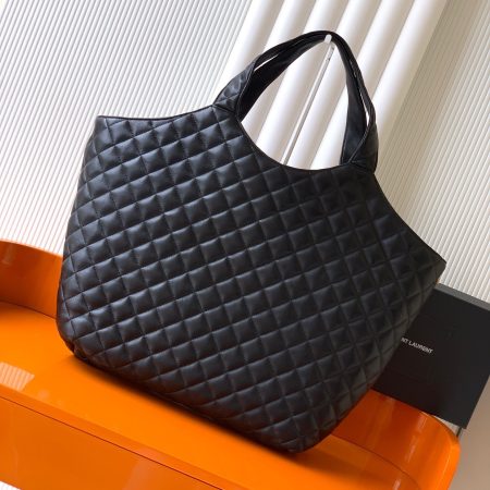 YSL Icare Maxi Shopping Bag Black - Image 8