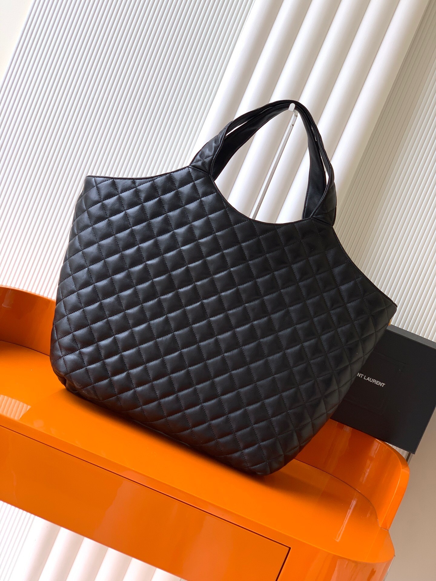 YSL Icare Maxi Shopping Bag Black - Image 8