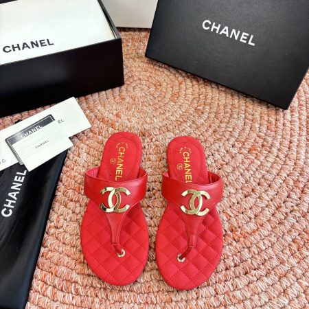 Chanel CC Logo Thong Sandals - Image 6