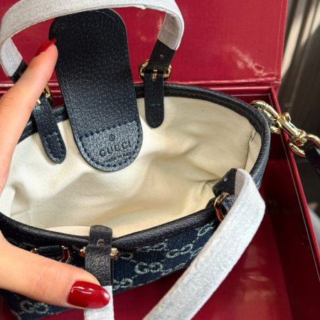 Gucci GG Emblem mini Denim bag - Image 12