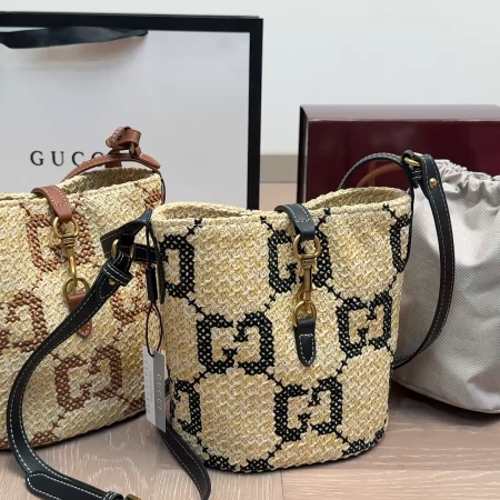 Gucci Mini Woven Bucket Bag
