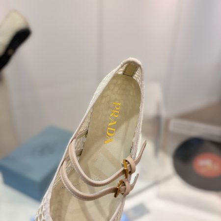 Prada Macramé mesh Mary Jane flats - Image 4