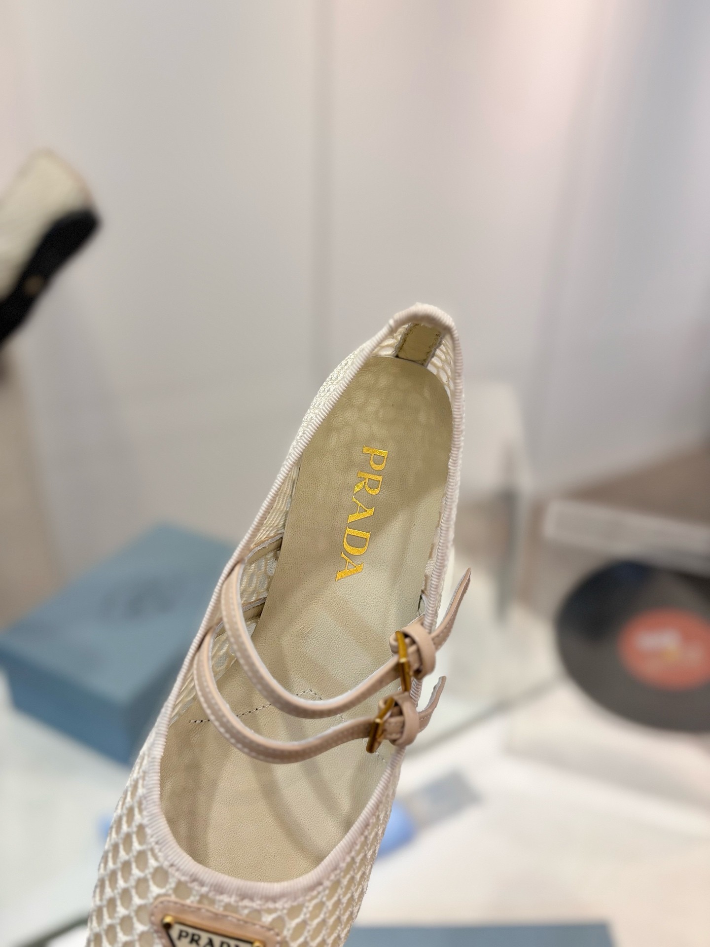 Prada Macramé mesh Mary Jane flats - Image 4