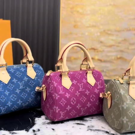 LV Denim Pillow Bag - Image 1