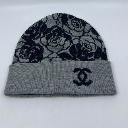 Chanel Floral Knit Beanie