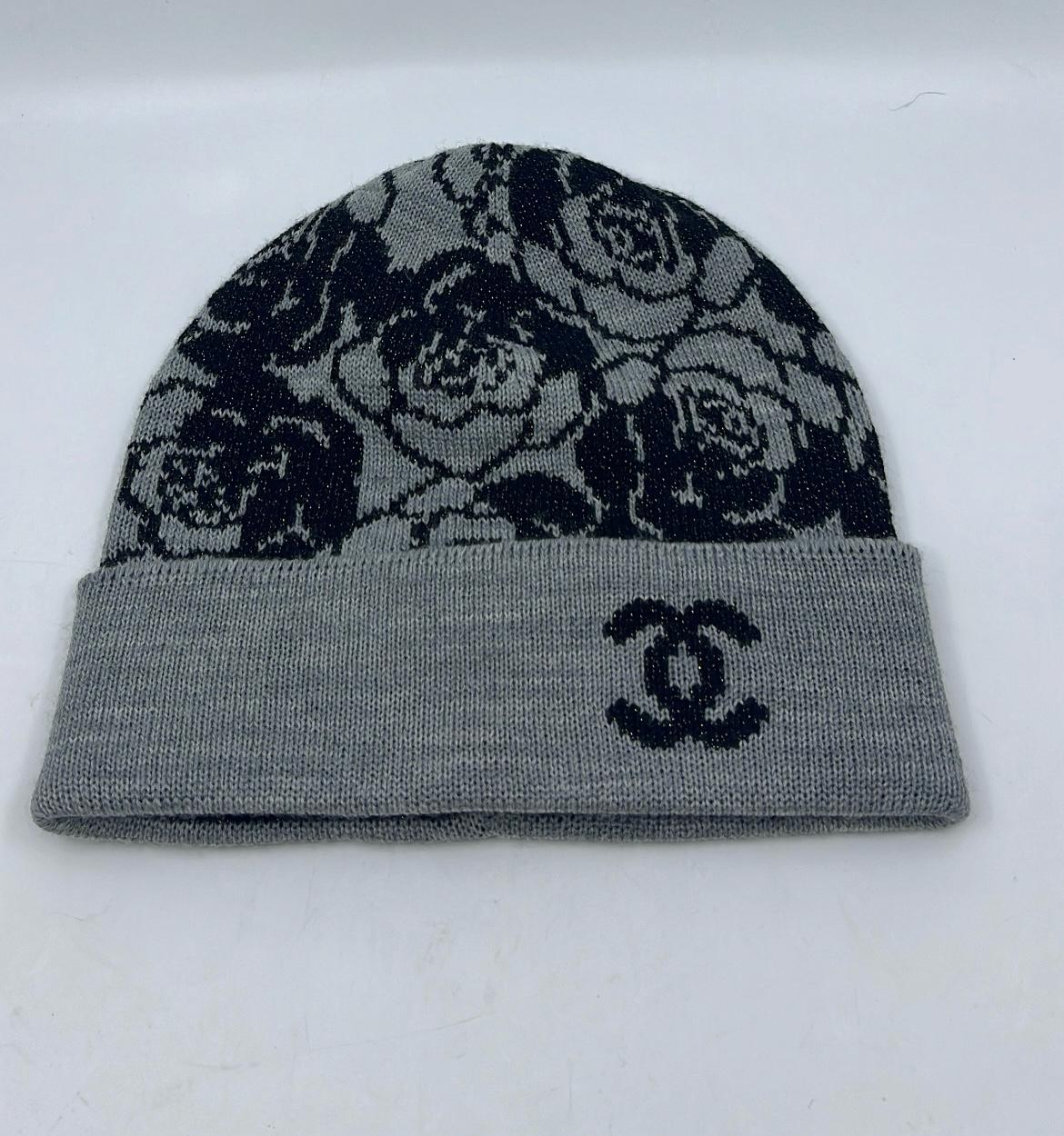 Chanel Floral Knit Beanie - Image 1