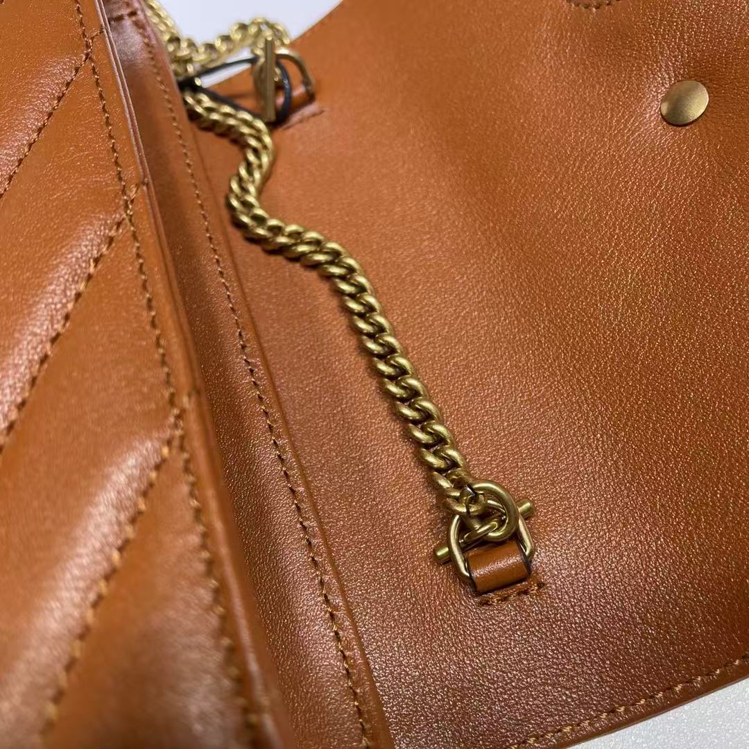 Gucci Marmont Mini Shoulder Bag Brown - Image 8