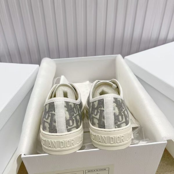 Dior Walk'n'Dior Sneaker Stone Gray Oblique Embroidered Cotton