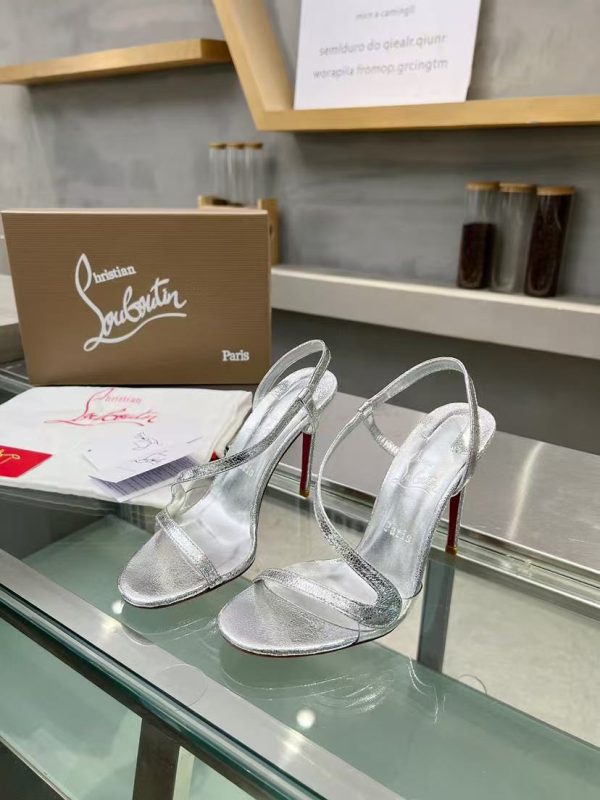 Christian Louboutin Rosalie Heels Silver