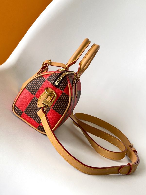 LV Damier Pop Speedy Bandoulière 18 Bag Jaune Mat