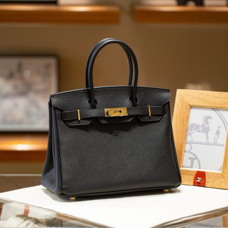 Hermès Birkin 30 black Togo Leather Gold Hardware Bag - 10A Mirror Version - Image 5