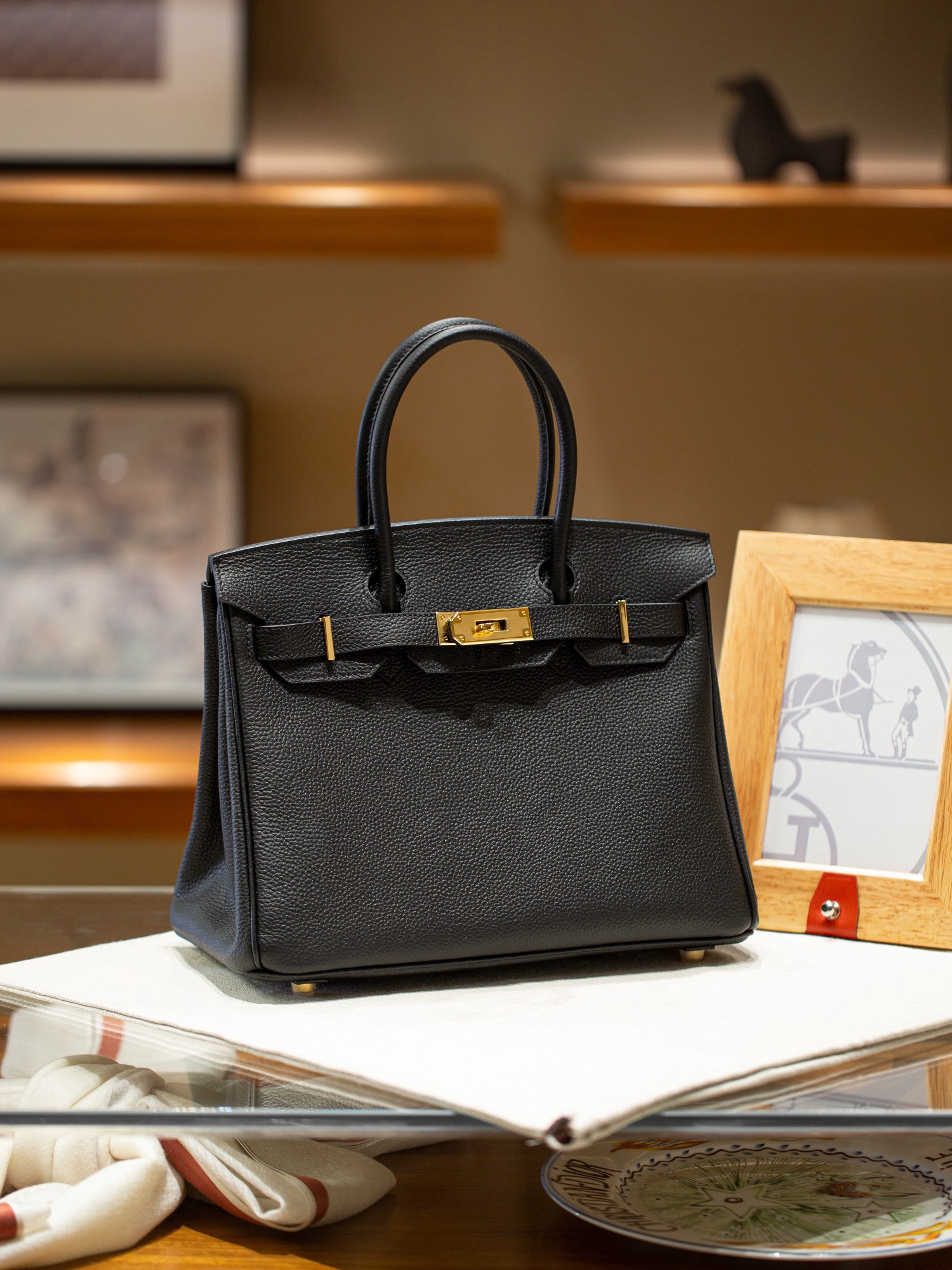 Hermès Birkin 30 black Togo Leather Gold Hardware Bag - 10A Mirror Version - Image 5
