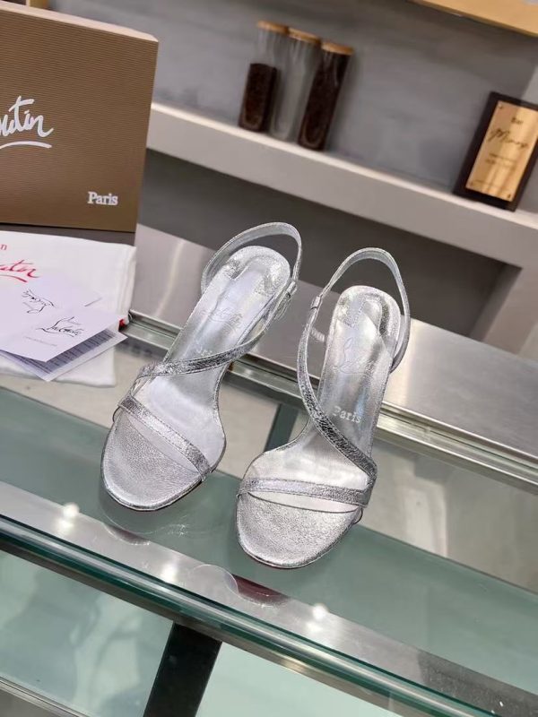 Christian Louboutin Rosalie Heels Silver