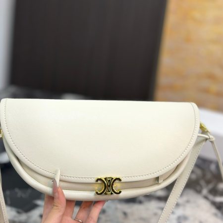 Céline Soft Triomphe Half-Moon Bag - Image 2