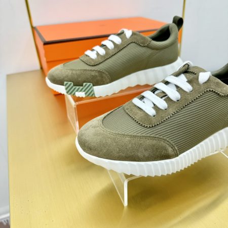 HERMES Air Mesh Suede Goatskin Bouncing Sneakers - Image 3