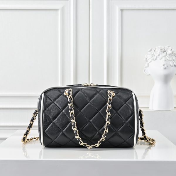 Chanel Matelasse Drum Mini Boston Bag