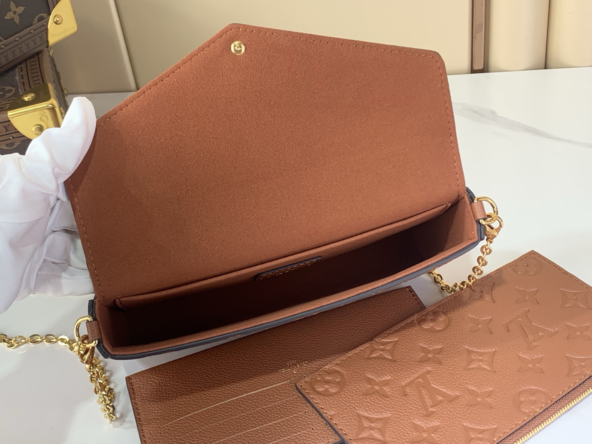 LV Pochette Félicie Monogram Empreinte Bag - Top Quality - Image 9